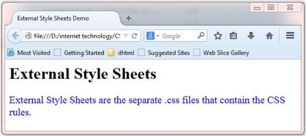 External Style Sheet