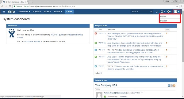 User Profile Section