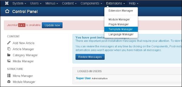 Joomla Customize Logo