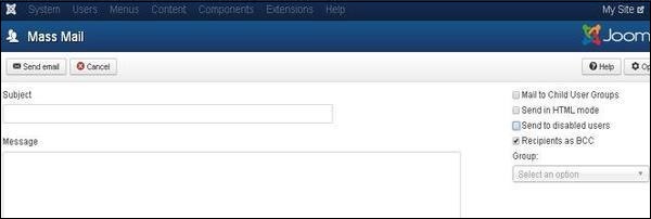 Joomla Mass Emailing