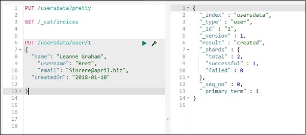 Add Data Using index