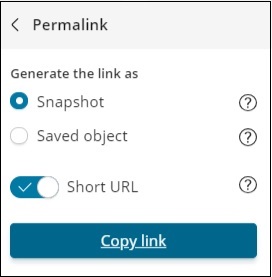 Dashboard permalinks