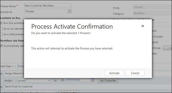 Mscrm Create Workflow Step 11