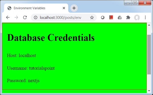 Environment Variables