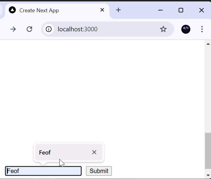 Form Scroll Prop Output