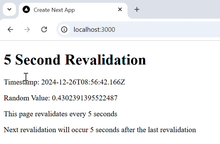 Next.js Time-based Revalidation