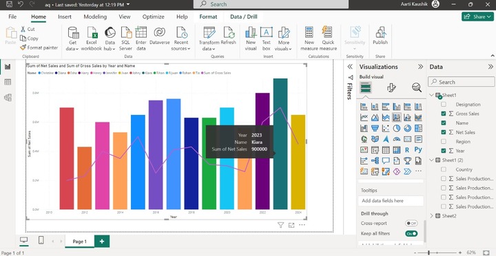 Build Line and Stacked Column Chart 5