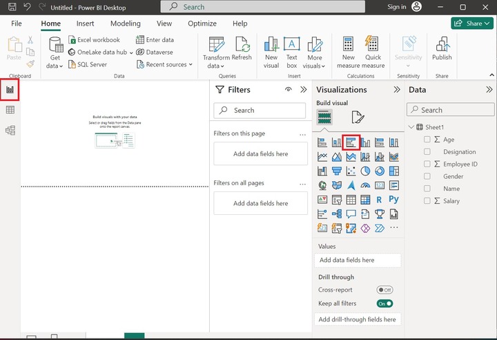 Clustered Bar Chart for Gender Distribution 1