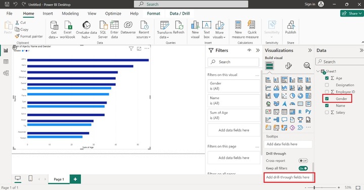 Clustered Bar Chart for Gender Distribution 5