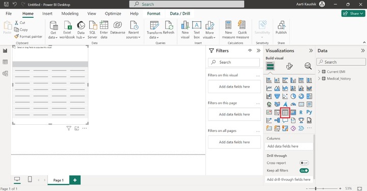 Create a Table in Power BI 2