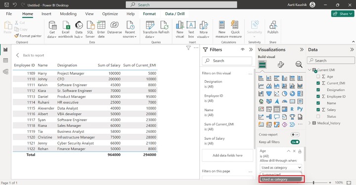 Create a Table in Power BI 7