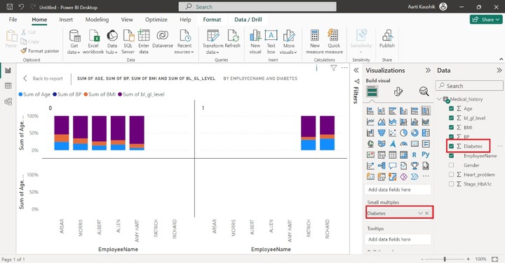 Creating a 100% Stacked Column Chart 2