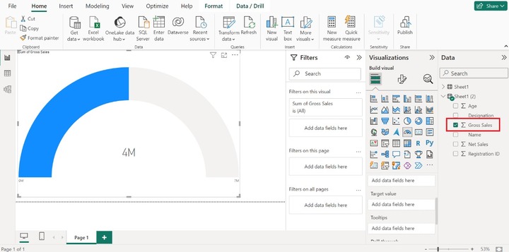 Creating a Radial Gauge Chart in Power BI 2