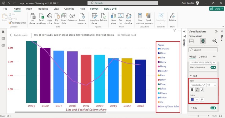 Customize Line and Stacked Column Chart 10