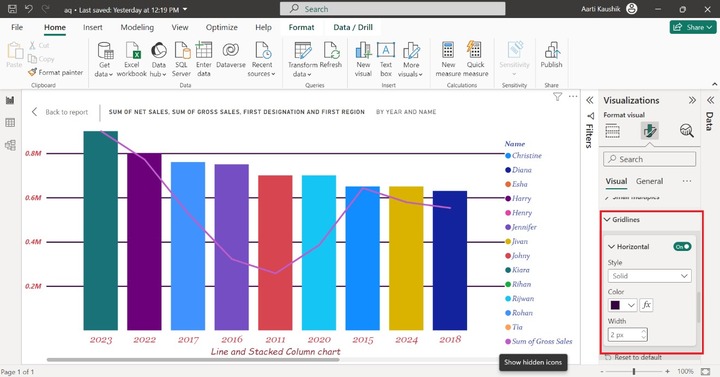 Customize Line and Stacked Column Chart 11