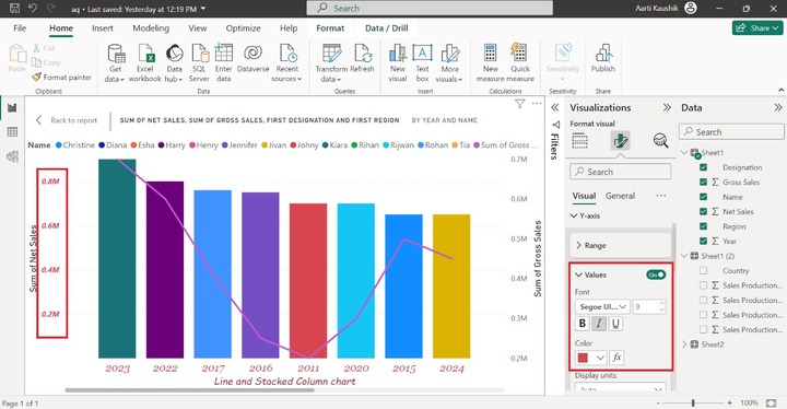 Customize Line and Stacked Column Chart 4