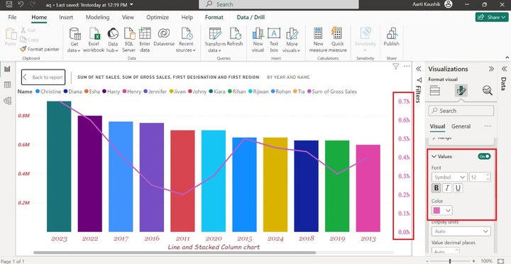 Customize Line and Stacked Column Chart 7