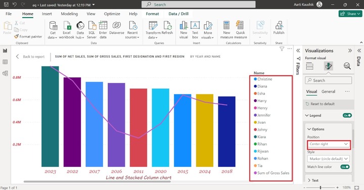 Customize Line and Stacked Column Chart 9
