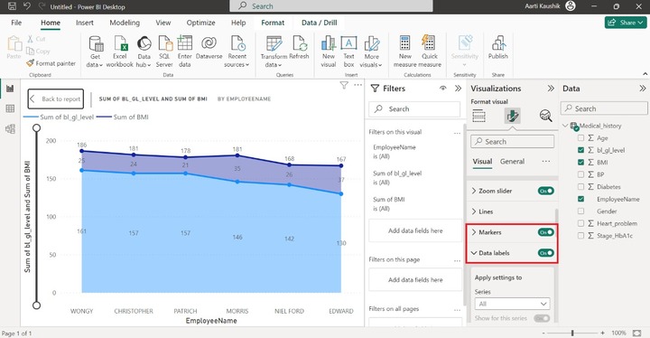 Customizing the Stacked Area Chart 1