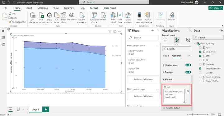 Customizing the Stacked Area Chart 11