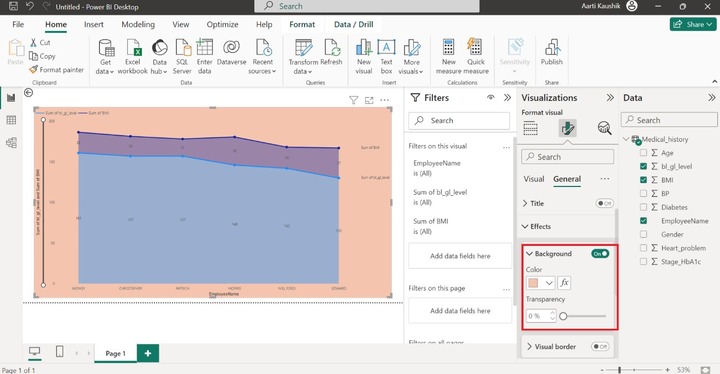 Customizing the Stacked Area Chart 9