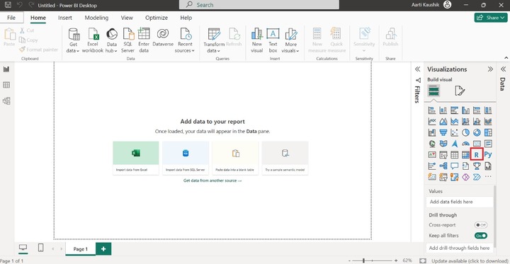 Develop the R visual
