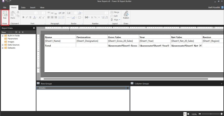 Field Values and Column Headings