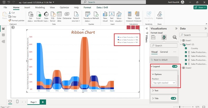 Format a Ribbon Chart 14