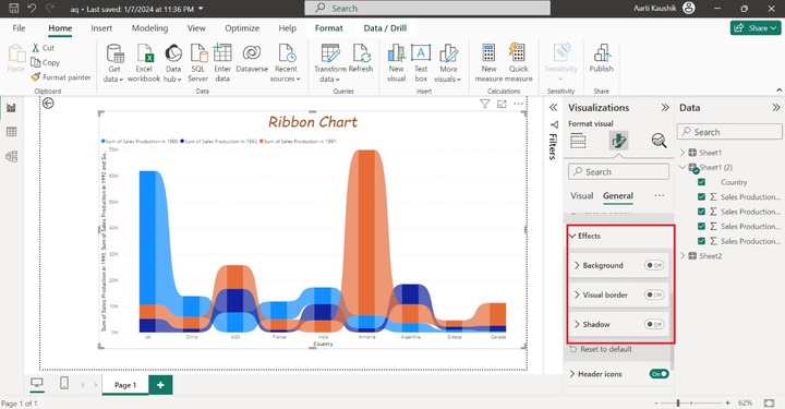 Format a Ribbon Chart 6