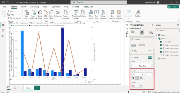 Format Line and Clustered Column Chart 15