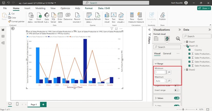 Format Line and Clustered Column Chart 3