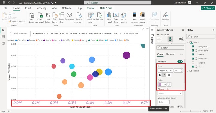 Format Scatter Chart