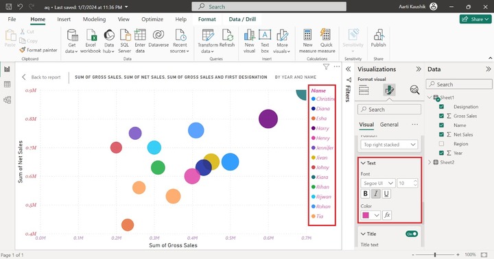 Format Scatter Chart