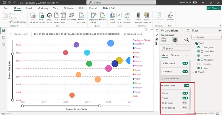 Format Scatter Chart