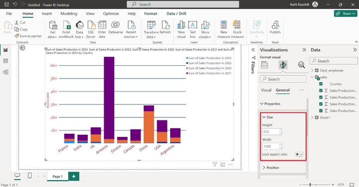 Format a Stacked Column Chart 15