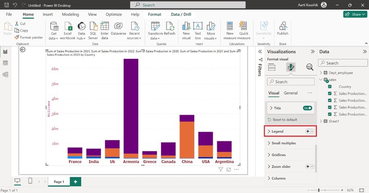 Format a Stacked Column Chart 6