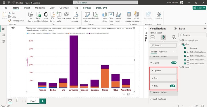 Format a Stacked Column Chart 7
