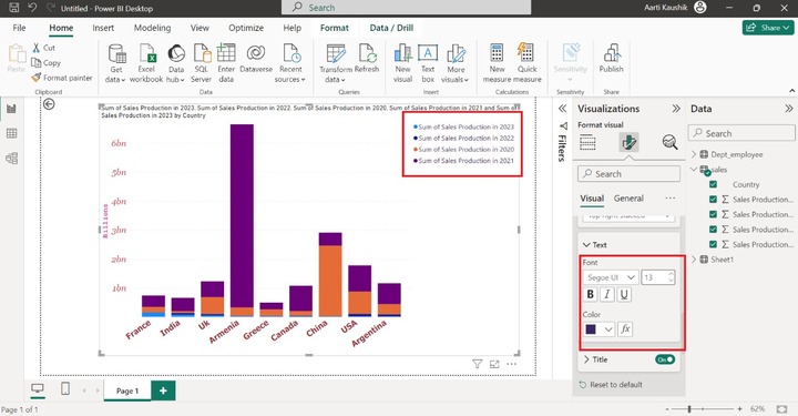 Format a Stacked Column Chart 9