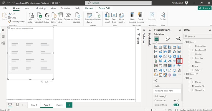 Generate a Multi-row Card Visualization