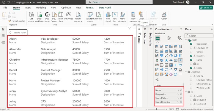 Generate a Multi-row Card Visualization 1