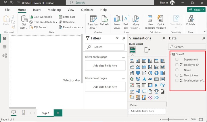 Generate a Pie Chart in Power BI