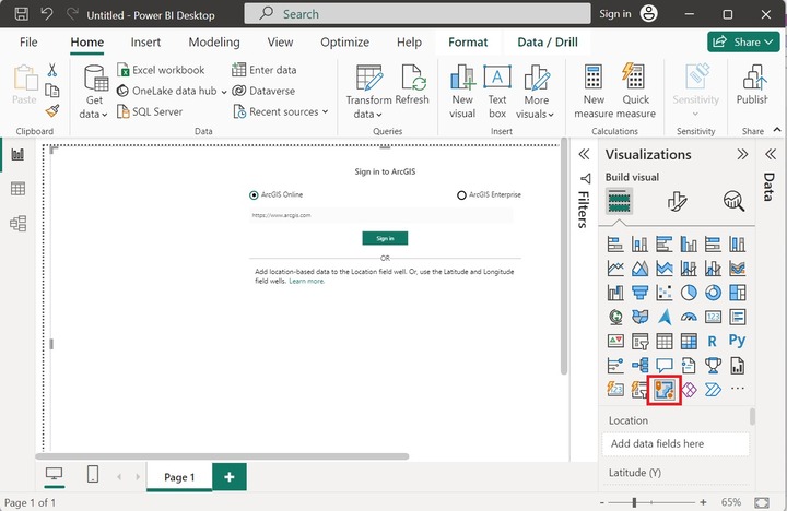 Generate ArcGIS Map in Power BI 1