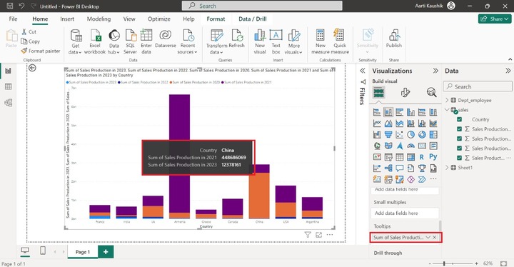 Generate a Stacked Column Chart 3