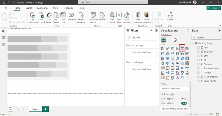 Generate the 100% Stacked Bar Chart 1