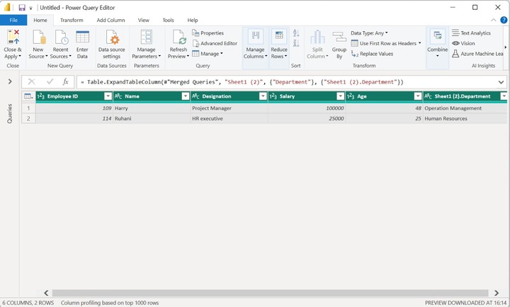 Implementation of Inner Join in Power BI 13