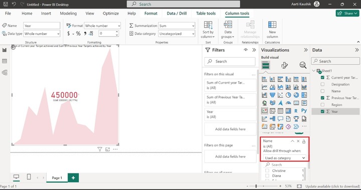 KPI Visual in Power BI 2