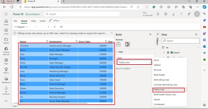 Paginated Report in BI Desktop 3