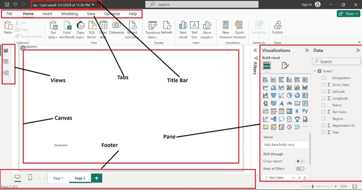 Power BI Desktop Window