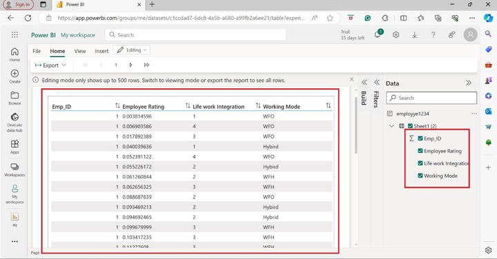 Report Directly in Power BI Service 4