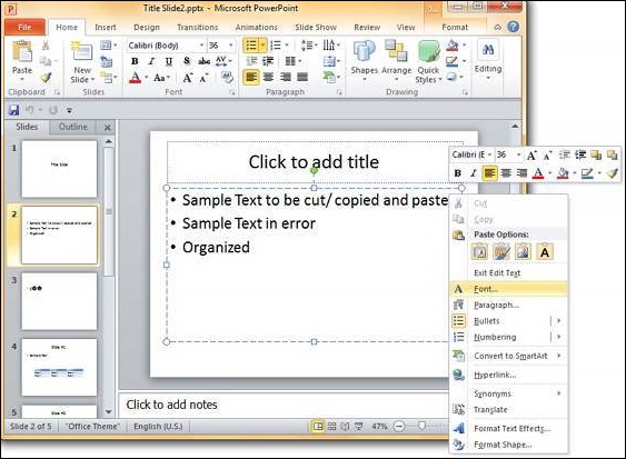 Microsoft PowerPoint 2010